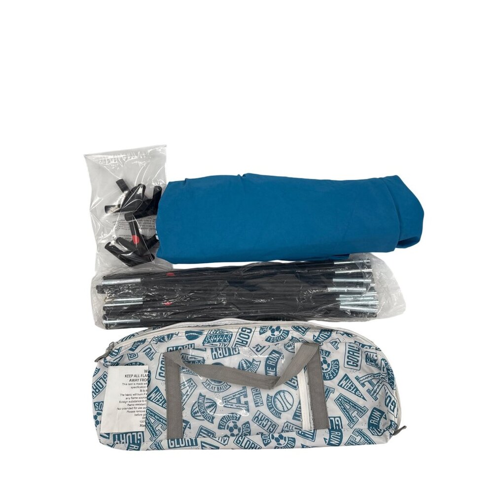 Pillowfort Play Tent With Blue Canopy & Sports Print Storage‎ Bag
